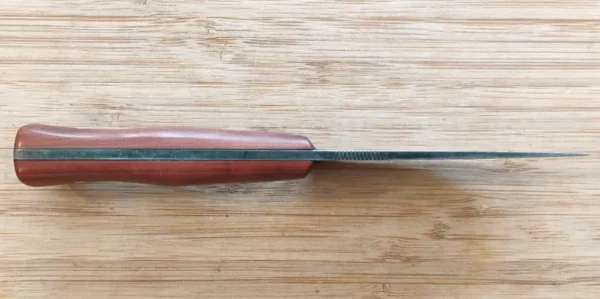 Spine view of the Red Cedar Bird and Trout #335 Knife showing Thumb Serrations